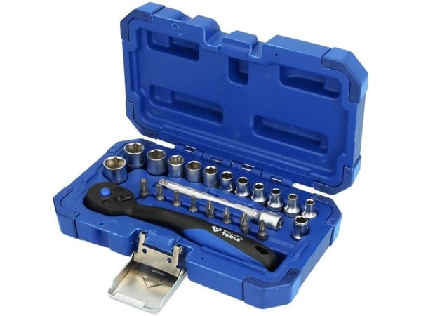 KS TOOLS Werkzeug-maschinen GmbH 1/4" pipenøkkelsett, 23 deler (BT020023)