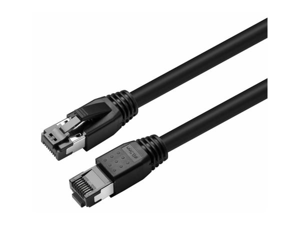 Microconnect MC-SFTP803S, 3 m, Cat8.1, S/FTP (S-STP), RJ-45, RJ-45, Musta