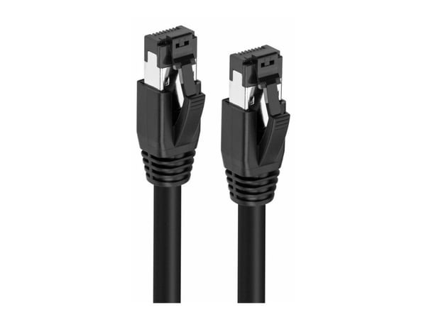 Microconnect MC-SFTP803S, 3 m, Cat8.1, S/FTP (S-STP), RJ-45, RJ-45, Musta