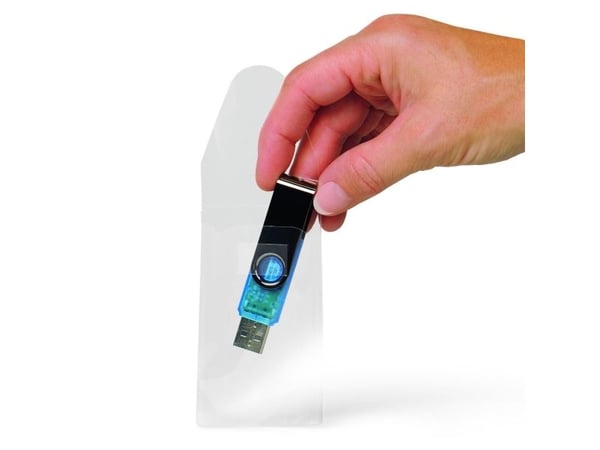 USB-fickor 3L® Djois självhäftande HxB 9 x 5,25 cm transparent 10-pack