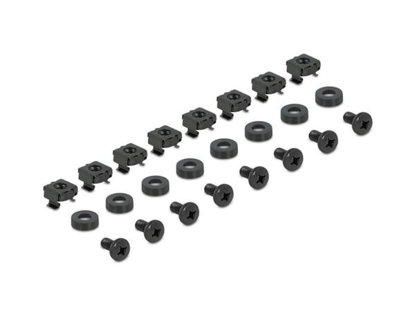 Delock - Rack-brakett - adjustable length 368-600 mm - side - grå - 1U - 19" (en pakke 2)