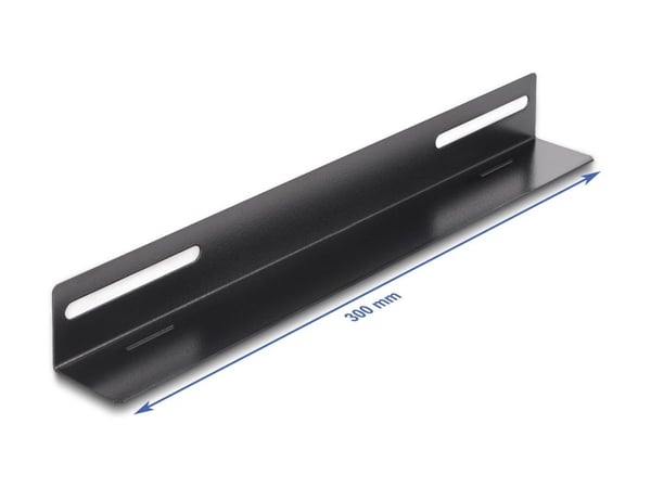 Delock - Rackfästen - 300x40 mm - sidan - svart - 19" (paket om 2)