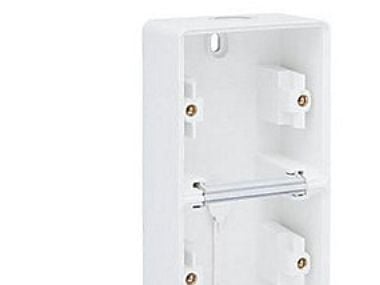 Underlag 2-modul, vertikal, IP55, vit