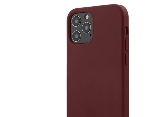 Mercedes Benz Apple iPhone 12 / 12 Pro Mercedes-deksel Silicone Line (MEHCP12MSILRE) rød