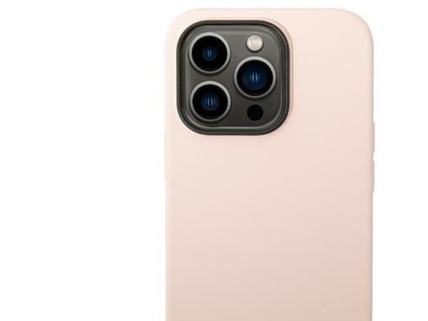 Guess telefondeksel iPhone 14 Pro Max 6.7 GUHMP14XSPLLP rosa hardt telefondeksel Flytende silikon logoplate MagSafe