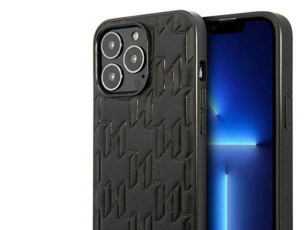 Dėklas Karl Lagerfeld KLHCP13LMNMP1K iPhone 13 Pro / 13 6.1 "kovakotelo juodas / juodas Monogrammi plaketti