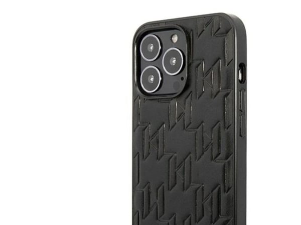 Dėklas Karl Lagerfeld KLHCP13LMNMP1K iPhone 13 Pro / 13 6.1 "kovakotelo juodas / juodas Monogrammi plaketti