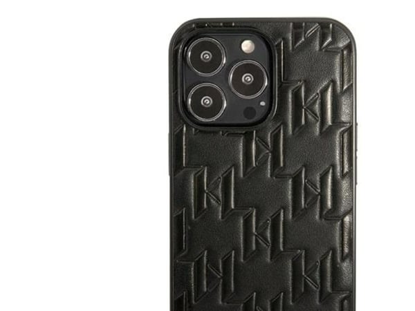 Dėklas Karl Lagerfeld KLHCP13LMNMP1K iPhone 13 Pro / 13 6.1 "kovakotelo juodas / juodas Monogrammi plaketti