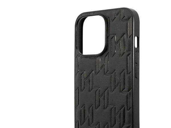 Dėklas Karl Lagerfeld KLHCP13LMNMP1K iPhone 13 Pro / 13 6.1 "kovakotelo juodas / juodas Monogrammi plaketti