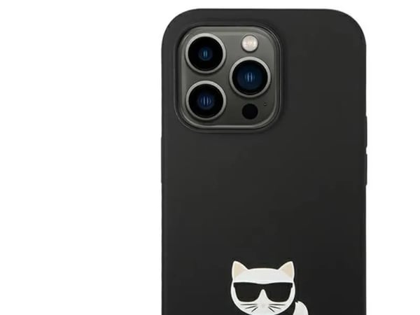 Apple iPhone 14 Pro Karl Lagerfeld deksel i Silicone Choupette Body (KLHCP14LSLCTBK) svart
