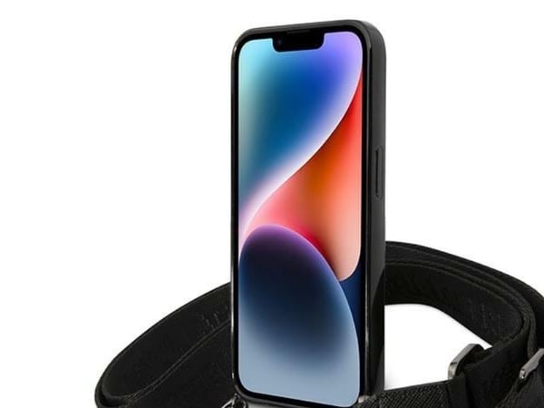 Karl Lagerfeld KLHCP14XSTSTP iPhone 14 Pro Max 6.7" kova kotelo, vaaleanpunainen/vaaleanpunainen hihna