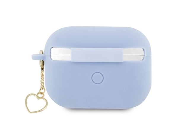 Apple AirPods Pro 2 Guess silikon Charm Heart Collection (GUAP2LSCHSB) øretelefondeksel i blå farge