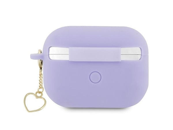 Guess GUAP2LSCHSU AirPods Pro 2 (2022/2023) skal – lila silikon Charm Heart Collection