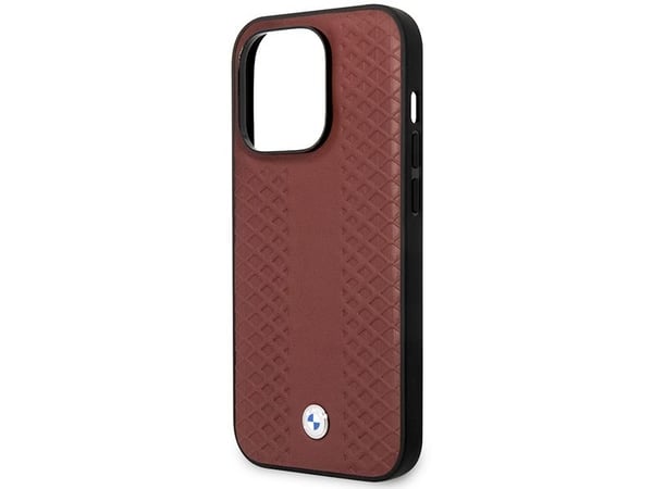 Kotelo BMW BMHCP14L22RFGR iPhone 14 Pro 6.1 tuuman viininpunainen / viininpunainen nahka timanttikuvioinen