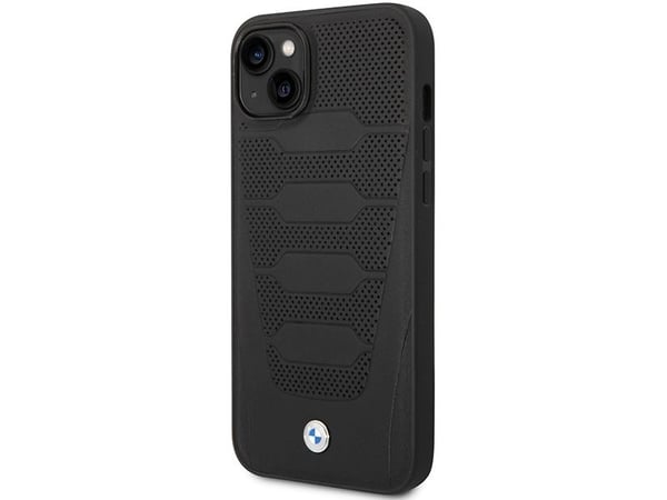 Veske BMW BMHCP14S22RPSK iPhone 14 6.1 svart/svart Lærseter mønster