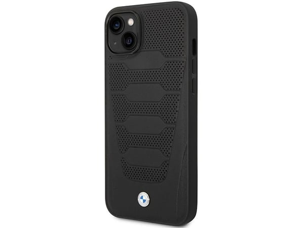 Veske BMW BMHCP14S22RPSK iPhone 14 6.1 svart/svart Lærseter mønster
