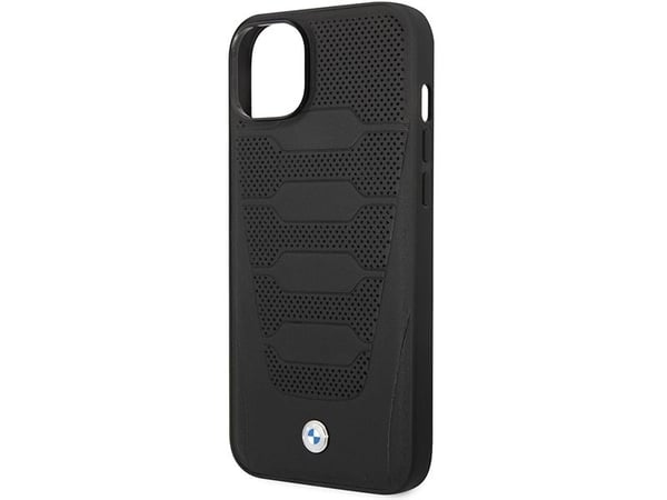 Veske BMW BMHCP14S22RPSK iPhone 14 6.1 svart/svart Lærseter mønster