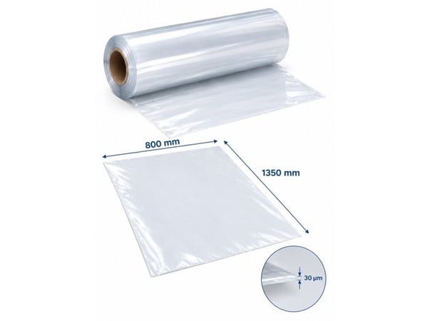Topark rulle 30 µm perforerad för varje 1350 mm LD-PE transparent 800 mm x 540,00 m rulle á 400 st