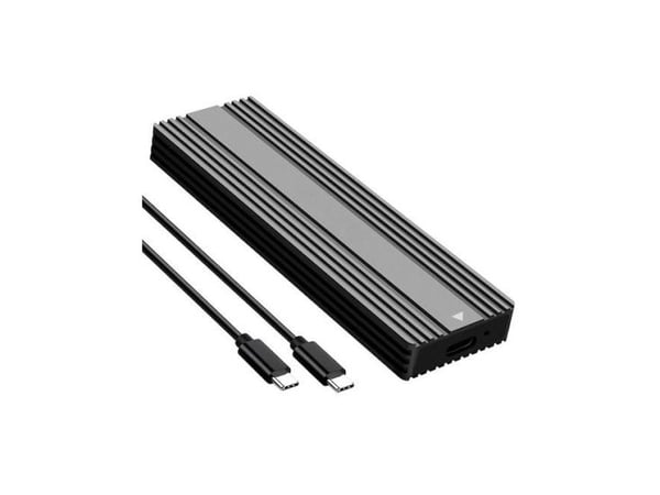 Extra Digital HC380510, SSD-inkapsling, M.2, SATA, USB-anslutning, Svart