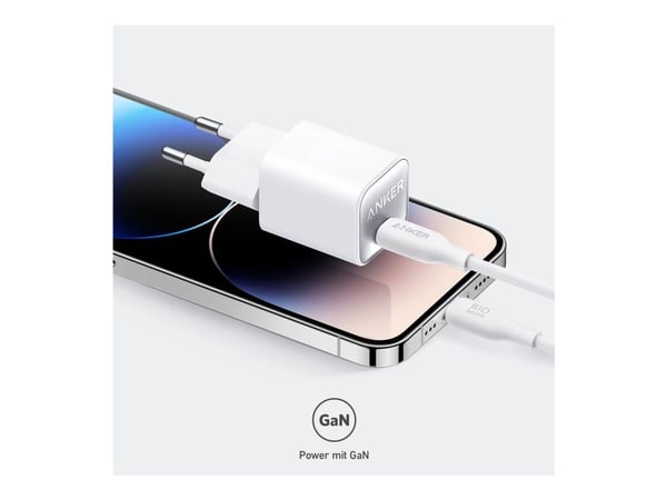 511 Nano III 30W GaN USB-C lader, hvit