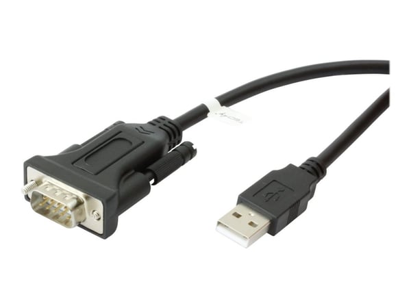 Techly IDATA USB2-SER-1A, Musta, 1,5 m, USB A-tyyppi, DB-9, Uros, Uros Techly IDATA USB2-SER-1A, Musta, 1,5 m, USB A-tyyppi, DB-9, Uros, Uros