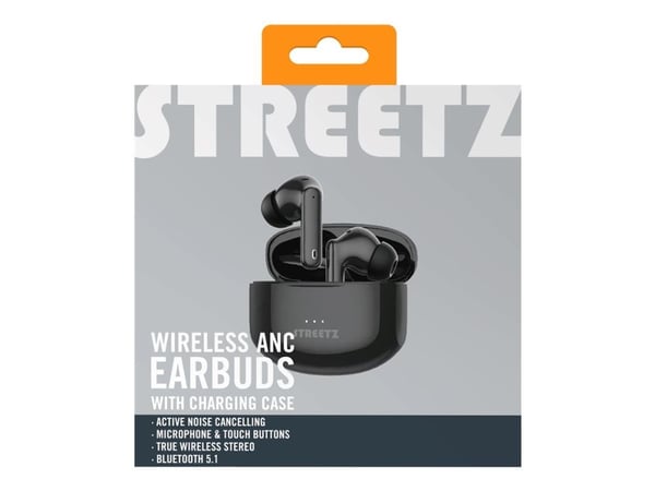 Streetz BT TWS in-ear hodetelefoner ANC svart