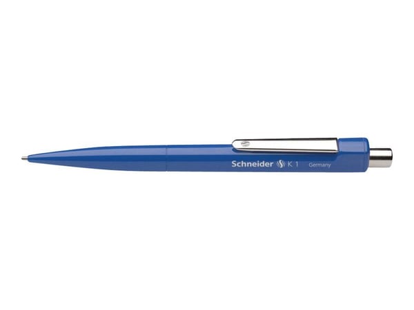 Schneider K 1 - Kulepenn - blå - medium - retraktil