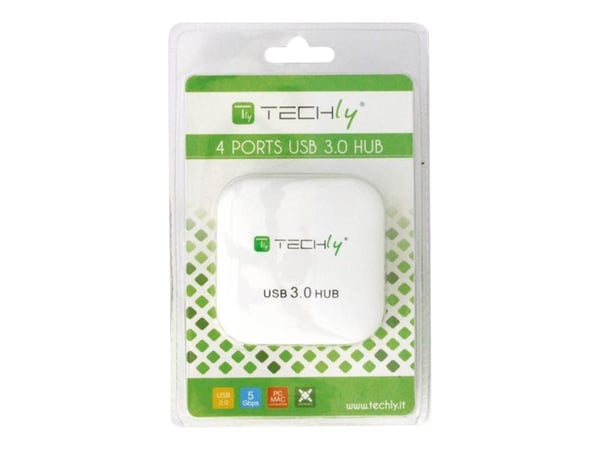 TECHly - Hubb - 4 x SuperSpeed USB 3.0 - skrivbordsmodell