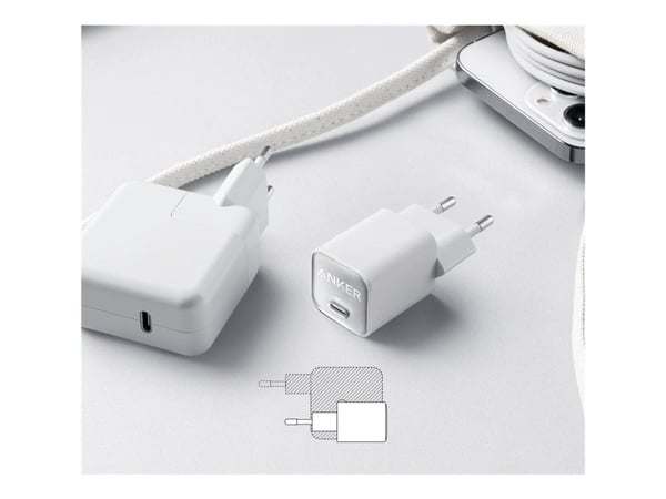 511 Nano III 30W GaN USB-C lader, hvit