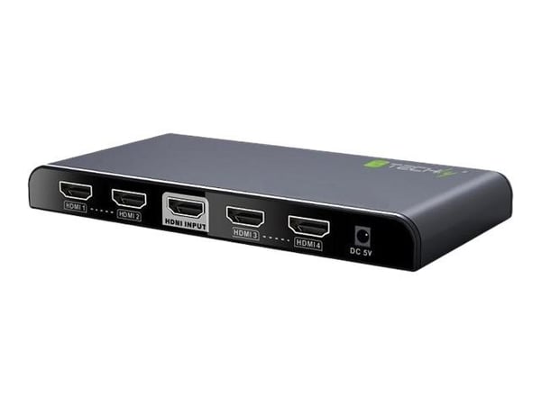 TECHly - Video/lyd-splitter - 4 x HDMI - stasjonær