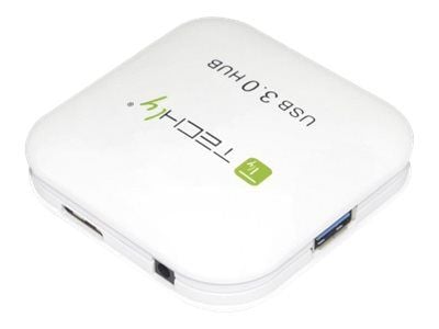 TECHly - Hubb - 4 x SuperSpeed USB 3.0 - skrivbordsmodell
