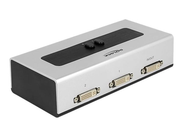 Delock Switch DVI 2 port manual bidirectional - Skjerm-switch - 2 x DVI - stasjonær