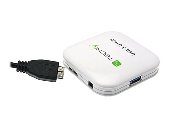 TECHly - Hubb - 4 x SuperSpeed USB 3.0 - skrivbordsmodell