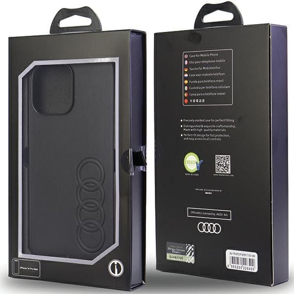 Apple iPhone 14 Pro Max deksel Audi Synthetic (AU-TPUPCIP14PM-TT/D1-BK) sort