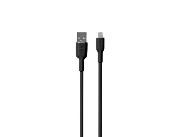 PURO PUCAPLTICONBLK, 1,5 m, Lightning, USB A, Hankjønn, Hankjønn, Sort