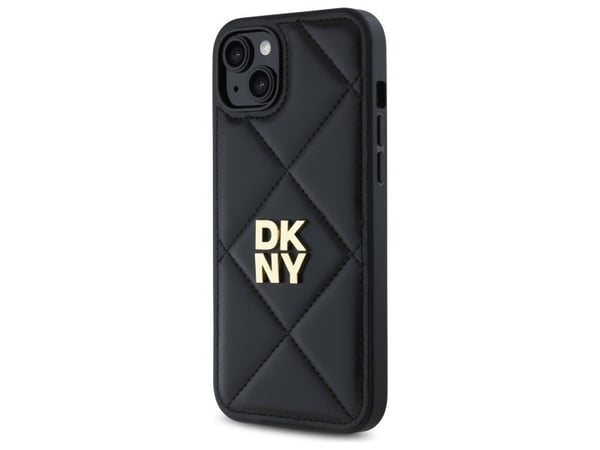 DKNY DKHCP15MPQDSLK iPhone 15 Plus 6.7" svart/svart Quilted Stack Logo