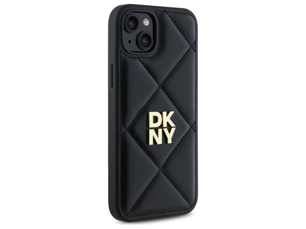 DKNY DKHCP15MPQDSLK iPhone 15 Plus 6.7" svart/svart Quilted Stack Logo