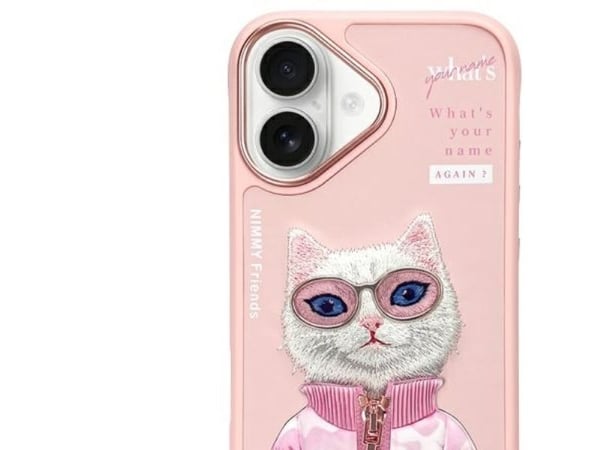 Nimmy Apple iPhone 16 6.1" telefondeksel rosa Cool&Cute 2.0 Cat