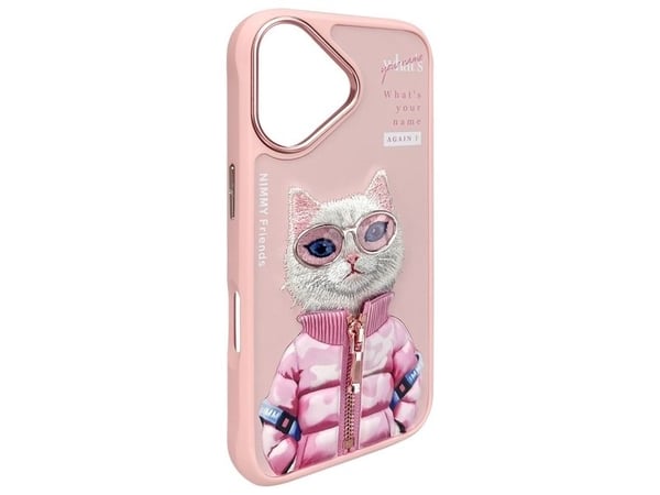 Nimmy Apple iPhone 16 6.1" telefondeksel rosa Cool&Cute 2.0 Cat