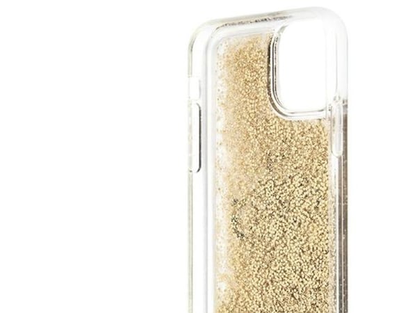 Guess GUHCN61LG4GGO mobilskal för Apple iPhone 11/XR 6,1" guld hårt skal 4G Big Liquid Glitter