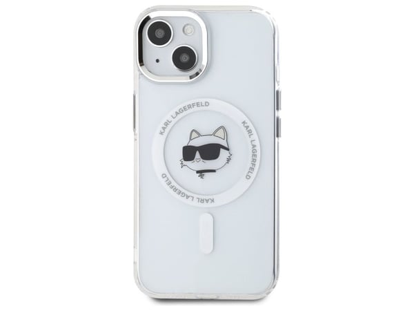 Karl Lagerfeld KLHMP15MHLSCHH Apple iPhone 15 Plus 6,7" telefondeksel hvit IML Metal Choupette Head MagSafe