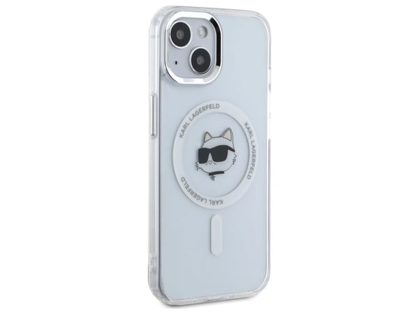 Karl Lagerfeld KLHMP15MHLSCHH Apple iPhone 15 Plus 6,7" telefondeksel hvit IML Metal Choupette Head MagSafe