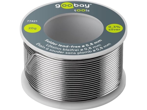Blyfri lödtenn, ø 0,8 mm, 20 g