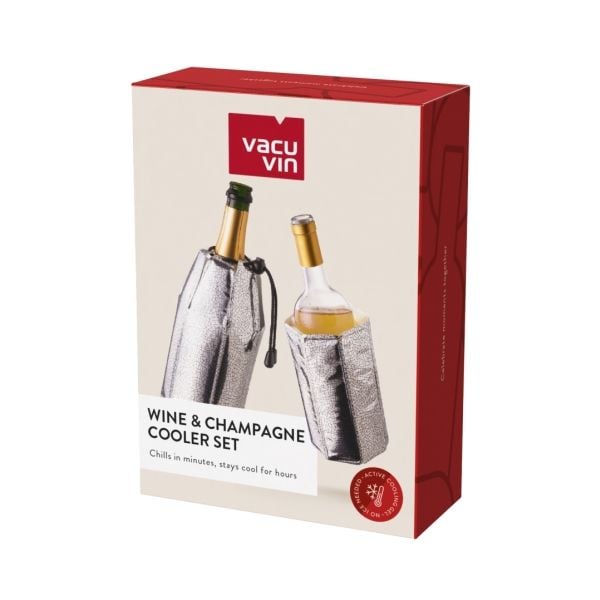 VACUVIN Vin- & Champagnekylare Active Silver SET/2 VACU VIN®