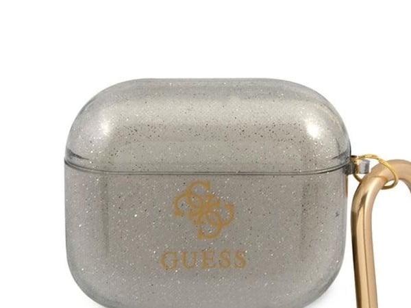 Deklas GUESS GUA3UCG4GK AirPods 3-skydd svart glitter (GLITTER COLLECTION)