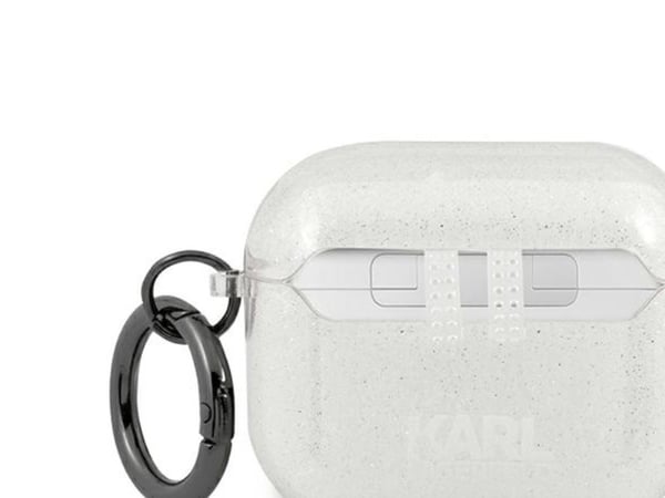 Karl Lagerfeld KLA3UCHGS AirPods-deksel sølv Glitter Choupette