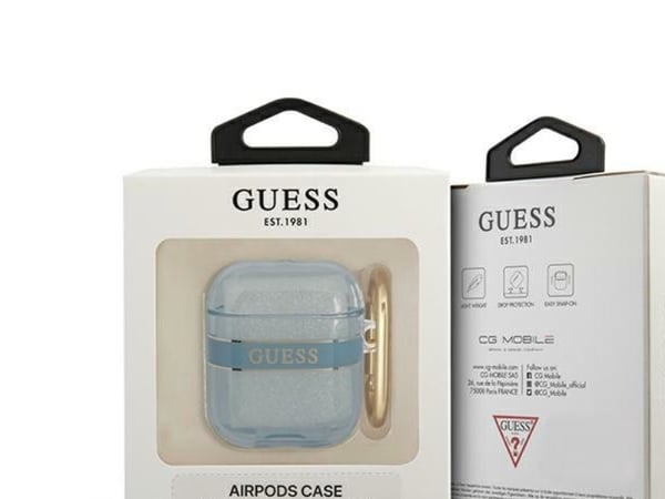 Guess Strap Collection beskyttelsesdeksel for AirPods, blå