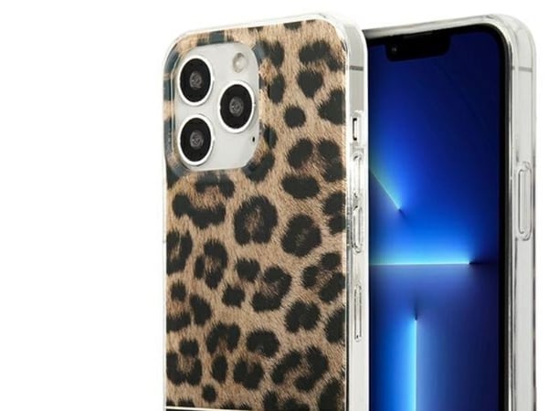 Guess GUHCP13LHSLEOW iPhone 13 Pro / 13 6,1" hardt deksel Leopard i rød