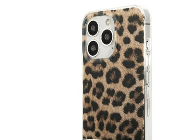 Guess GUHCP13LHSLEOW iPhone 13 Pro / 13 6,1" hardt deksel Leopard i rød