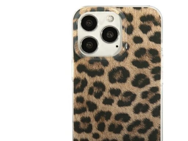 Guess GUHCP13LHSLEOW iPhone 13 Pro / 13 6,1" hardt deksel Leopard i rød